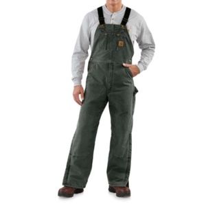 NWT Carhartt quilt-lined sandstone bib overalls